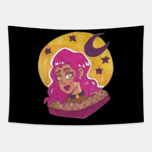 Moon Light Lady Tapestry