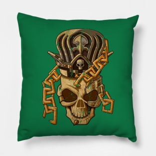 Basquiat Skull Vintage Pillow