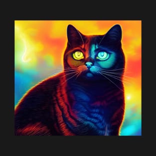 cat-with-mesmerizing-visuals T-Shirt