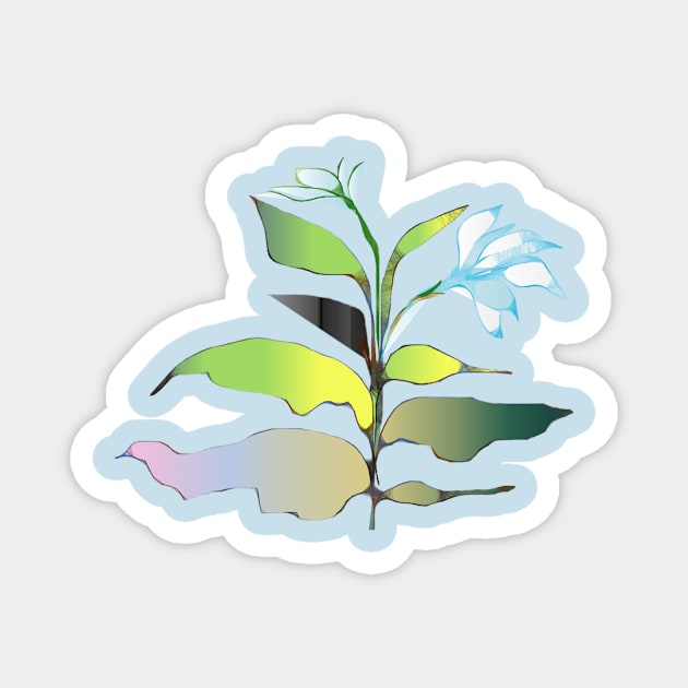 Tropical Flowers Magnet by mindprintz