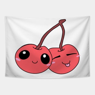 Kawaii Cherries Tapestry