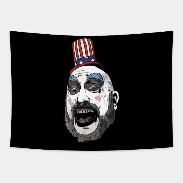 Captain Spaulding Tapestry by Black Snow Comics