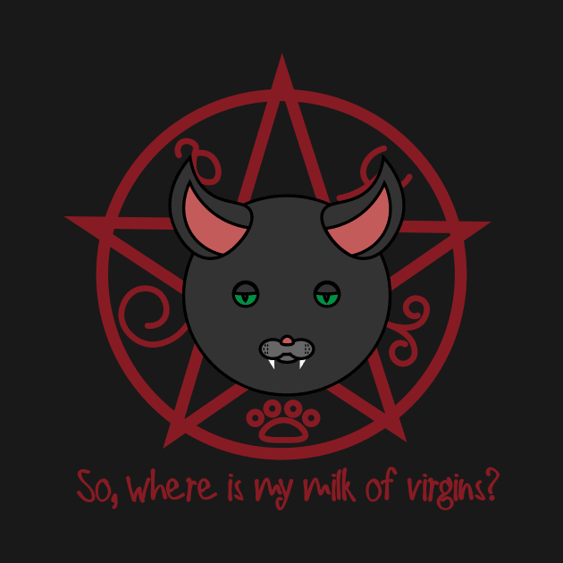 The Diabolical cat asks for a little milk by VarisVoron