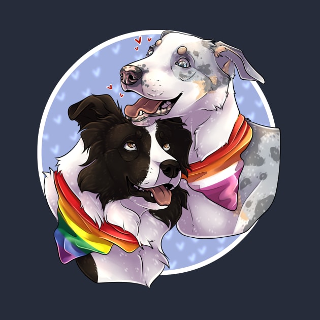 Lesbian Pride - Border collies by Fox & Roses