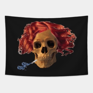 skull, cigarette, death, smoking kills Tapestry