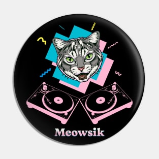 Retro Meowsik-Cat and Music lovers- Pin