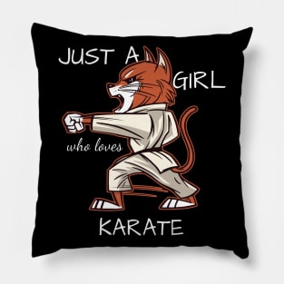 Just A Girl Who Loves Karate Pillow