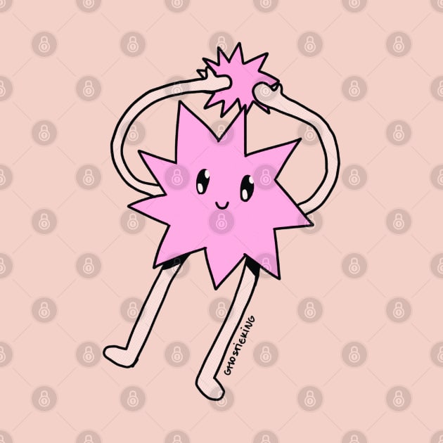 Silly Little Guy | Pink Sticker Version by ghostieking