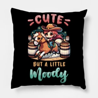 Cute But A Little Moody I Equestrian Pony Horse Fan Pillow