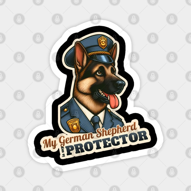 German Shepherd  Police Magnet by k9-tee