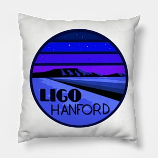 LIGO Hanford - night circle Pillow