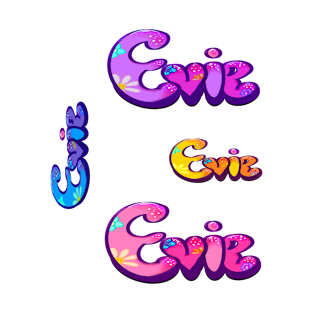 Evie name pack of 4 colors colours Evie T-Shirt