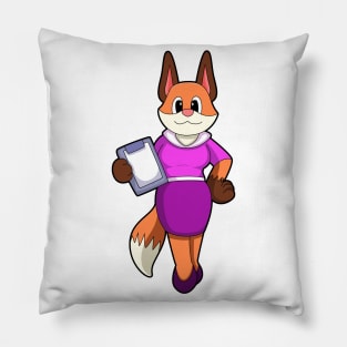 Fox as Secretary with Skirt Pillow