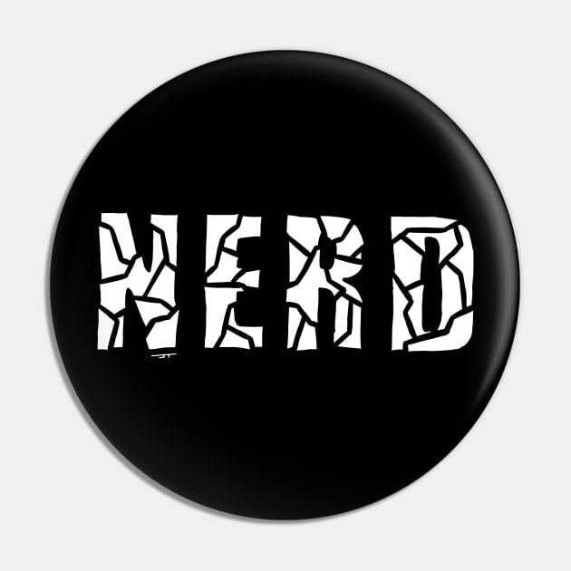 nerd Pin by bald artist designs