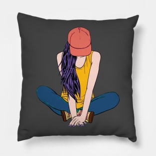 cool girl Pillow