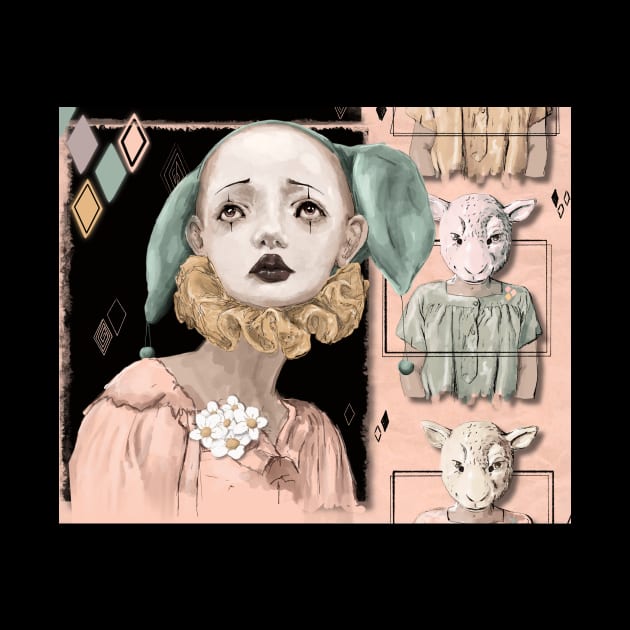 Lamb Clown by GingeraleArthaus