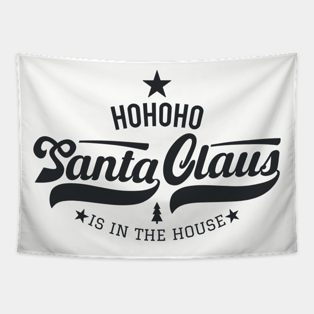 Santa Claus is in the house, Santa Claus College Style, funny Christmas Tapestry by Boogosh