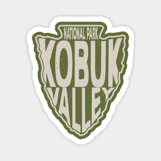 Kobuk Valley National Park name arrowhead Magnet by nylebuss