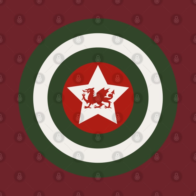 Captain Cymru, Welsh supporter shield by Teessential