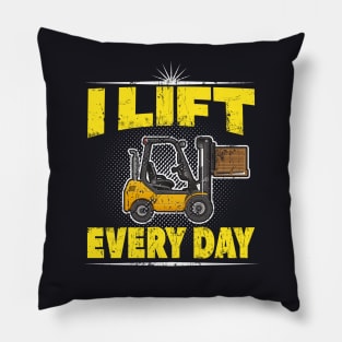 Forklift Ttruck funny Saying Pillow