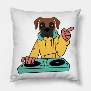 funny big dog dj Pillow