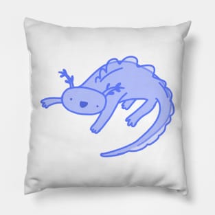 Blue Axolotl Pillow