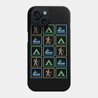 Hike Camp Canoe Map Symbol Icon Simple Adventure Art Phone Case