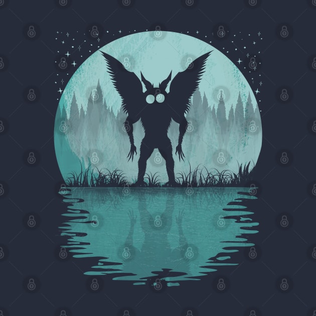 Mothman Full Moon by Tesszero