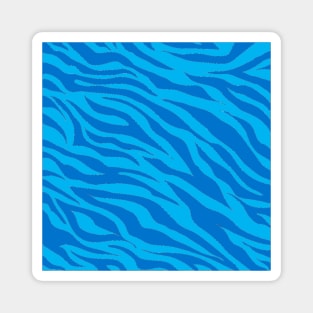 Tiger Print Two Toned Blue Magnet