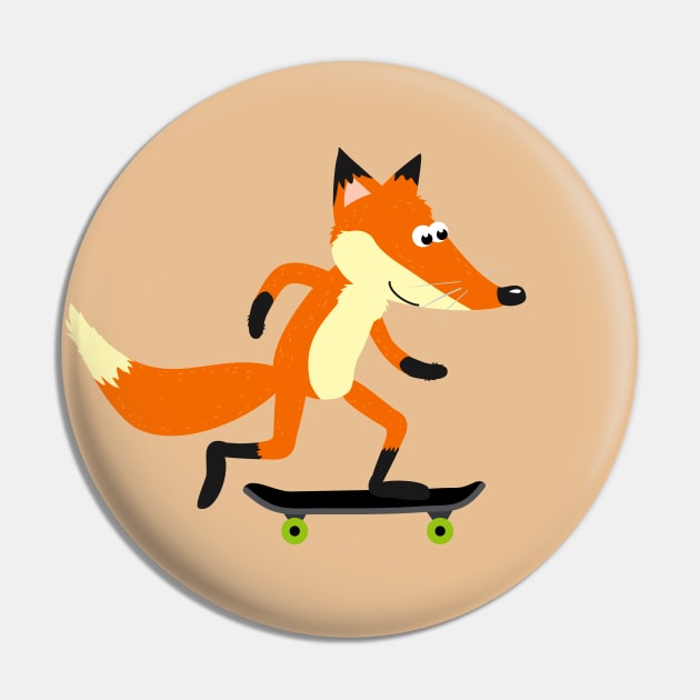 Fox skateboarding Pin by hyperactive