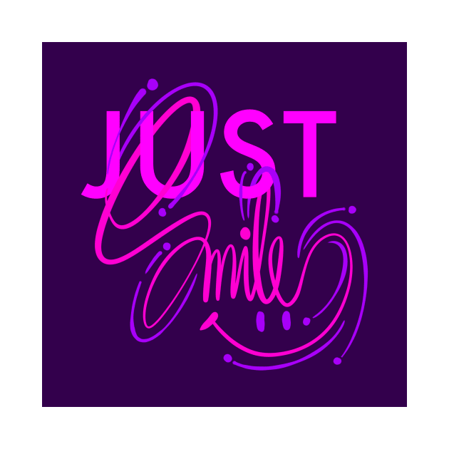 Just Smile Lettering Art by arcanumstudio