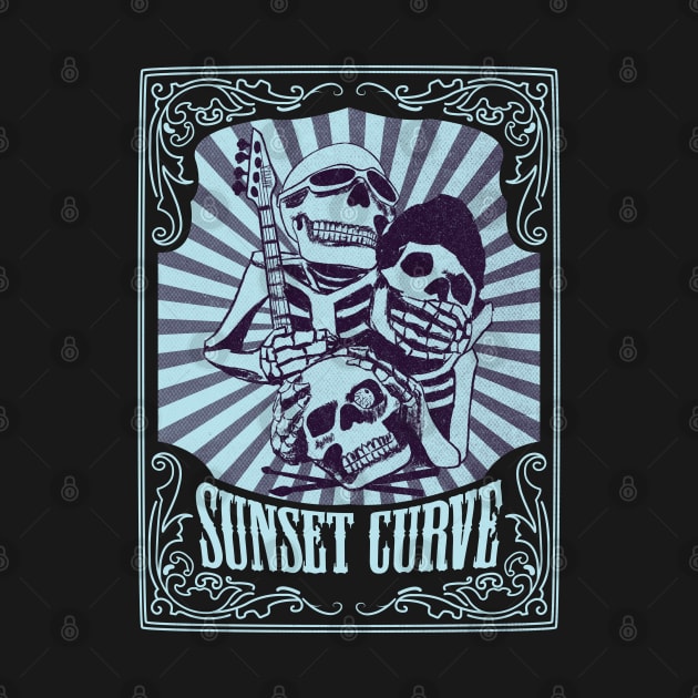 SUNSET CURVE BAND TSHIRT #1 by ARTCLX