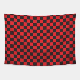 Red and black checkered Tapestry