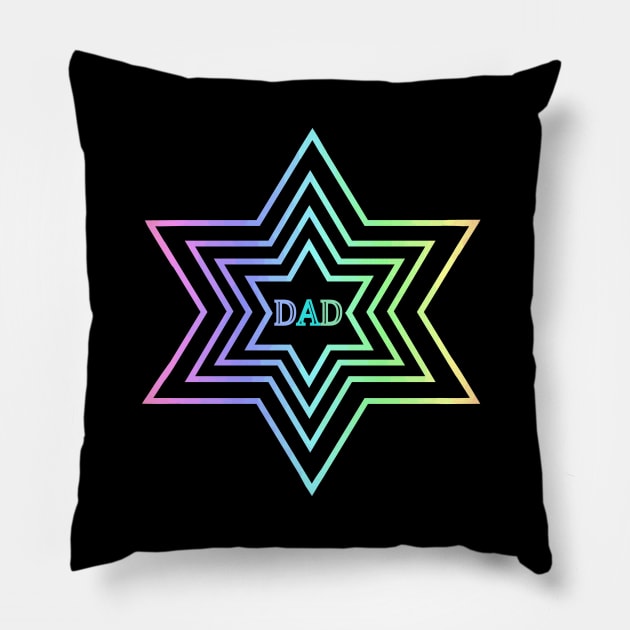 SUPERSTAR Happy Fathers Day Pillow by SartorisArt1
