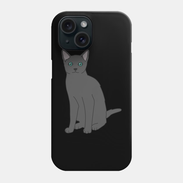 Russian Blue Phone Case by Kelly Louise Art