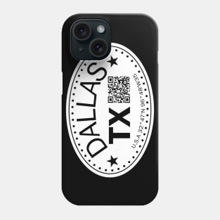 New Vintage Travel Location Qr Dallas TX Phone Case