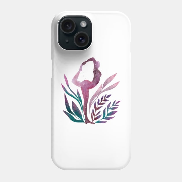 Half Moon Yoga Pose Phone Case by Yoga Studio Arts