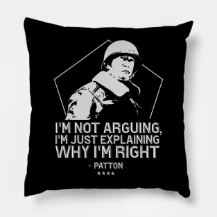 General George Patton | WW2 Inspirational Quote Pillow