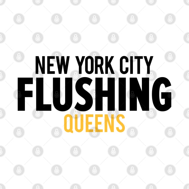 Flushing Queens Logo - A Minimalist Ode to Borough's Vibrant Heart by Boogosh