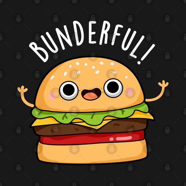 Bunderful Cute Burger Bun Pun by punnybone