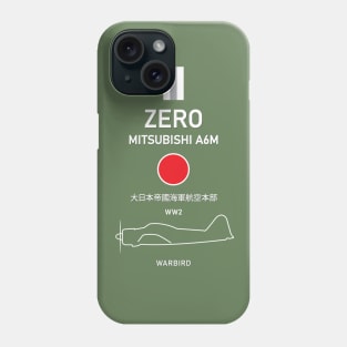 Mitsubishi A6M Zero WW2 Warbird Japan Phone Case