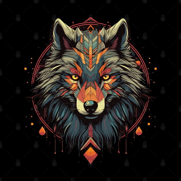 Boho Wolf Portrait by DanielLiamGill