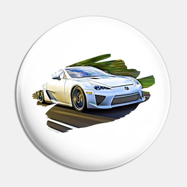 LFA Race Art Print Pin by Auto-Prints