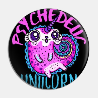 Cute Crazy Psycedelic Unicorn Artwork Pin