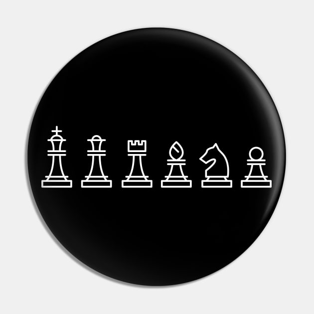 Chess Pieces Pin by ShirtBricks