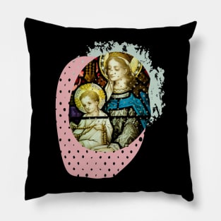 Mary and Child Religious Design Pillow