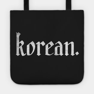 Korean / Asian Pride Faded Typography Design Tote