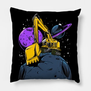 Funny Excavator Galaxy Pillow