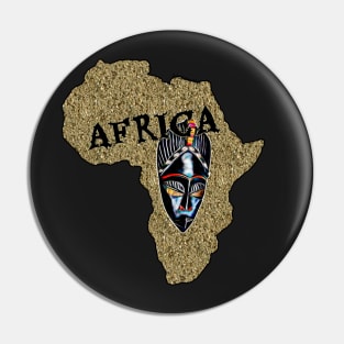 Africa Map with Mask Pin