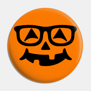 Happy Nerdy Jack-O'-Lantern Pin